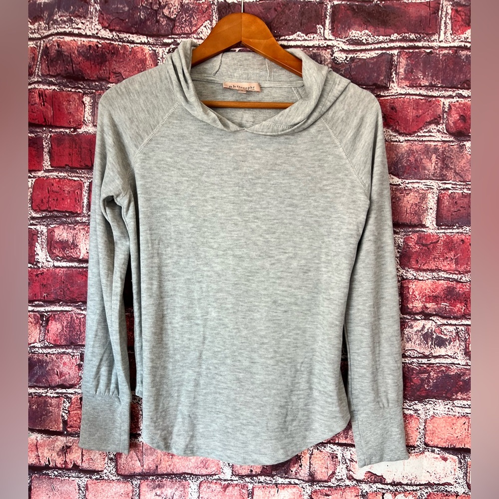 Philosophy Heather Gray Crossover Hoodie